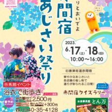 6月17日㈯18日㈰は赤間宿あじさい祭り！